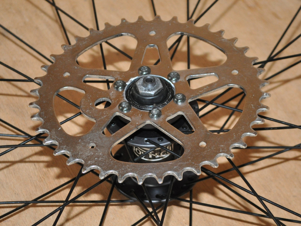 Unicycles Short and Tall - drive sprocket